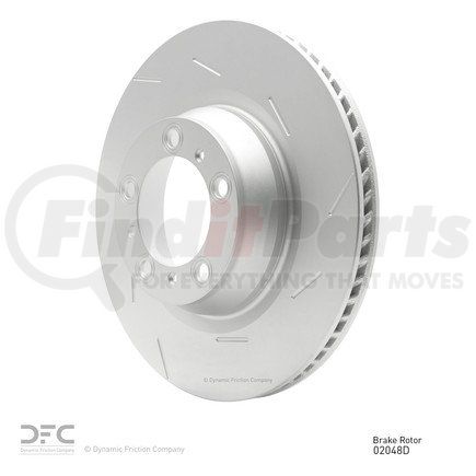 614-02048D by DYNAMIC FRICTION COMPANY - GEOSPEC Coated Rotor - Slotted