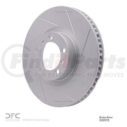 614-02057D by DYNAMIC FRICTION COMPANY - GEOSPEC Coated Rotor - Slotted