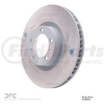 614-02085D by DYNAMIC FRICTION COMPANY - GEOSPEC Coated Rotor - Slotted