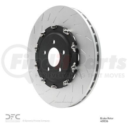 614-40036 by DYNAMIC FRICTION COMPANY - GEOSPEC Coated Rotor - Slotted