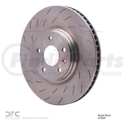 614-47049 by DYNAMIC FRICTION COMPANY - GEOSPEC Coated Rotor - Slotted