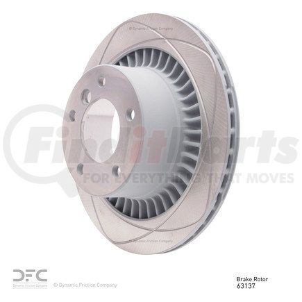 614-63137 by DYNAMIC FRICTION COMPANY - GEOSPEC Coated Rotor - Slotted