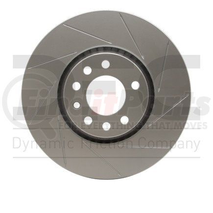 614-65013 by DYNAMIC FRICTION COMPANY - GEOSPEC Coated Rotor - Slotted