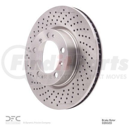 620-02032D by DYNAMIC FRICTION COMPANY - Disc Brake Rotor - Drilled