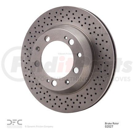 620-02027 by DYNAMIC FRICTION COMPANY - Disc Brake Rotor - Drilled