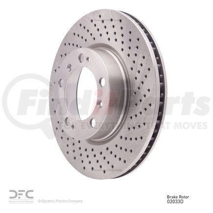 620-02033D by DYNAMIC FRICTION COMPANY - Disc Brake Rotor - Drilled