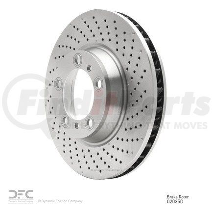 620-02035D by DYNAMIC FRICTION COMPANY - Disc Brake Rotor - Drilled