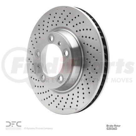620-02036D by DYNAMIC FRICTION COMPANY - Disc Brake Rotor - Drilled