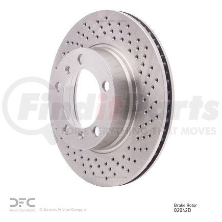 620-02042D by DYNAMIC FRICTION COMPANY - Disc Brake Rotor - Drilled