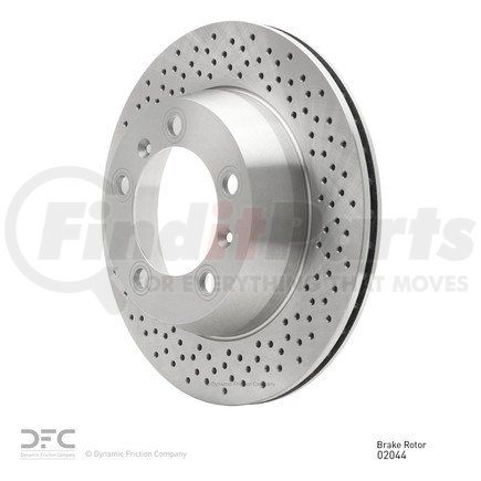 620-02044 by DYNAMIC FRICTION COMPANY - Disc Brake Rotor - Drilled