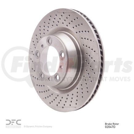 620-02047D by DYNAMIC FRICTION COMPANY - Disc Brake Rotor - Drilled