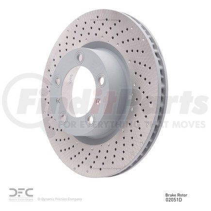 620-02051D by DYNAMIC FRICTION COMPANY - Disc Brake Rotor - Drilled