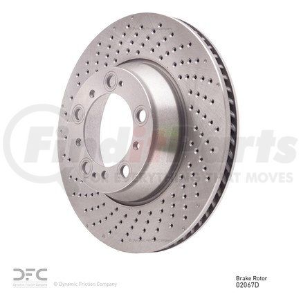 620-02067D by DYNAMIC FRICTION COMPANY - Disc Brake Rotor - Drilled