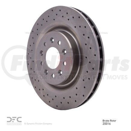620-20016 by DYNAMIC FRICTION COMPANY - Disc Brake Rotor - Drilled