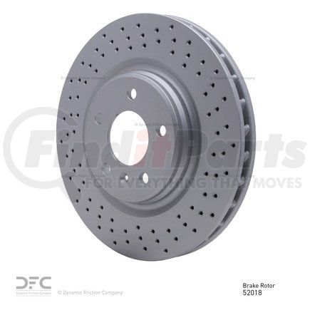 620-52018 by DYNAMIC FRICTION COMPANY - Disc Brake Rotor - Drilled