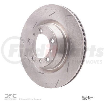 610-02047D by DYNAMIC FRICTION COMPANY - Disc Brake Rotor - Slotted