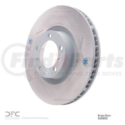 61002085D by DYNAMIC FRICTION COMPANY - Disc Brake Rotor - Slotted