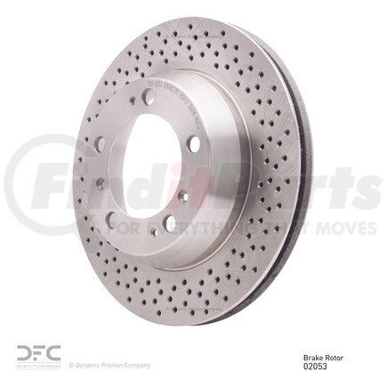 624-02053 by DYNAMIC FRICTION COMPANY - GEOSPEC Coated Rotor - Drilled