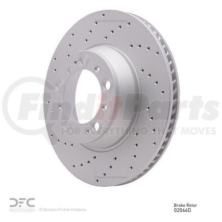624-02066D by DYNAMIC FRICTION COMPANY - GEOSPEC Coated Rotor - Drilled