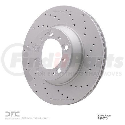 624-02067D by DYNAMIC FRICTION COMPANY - GEOSPEC Coated Rotor - Drilled