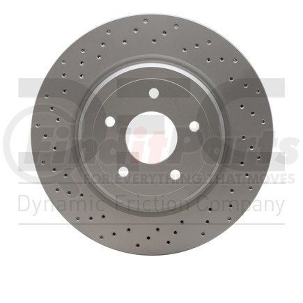 624-47035 by DYNAMIC FRICTION COMPANY - GEOSPEC Coated Rotor - Drilled