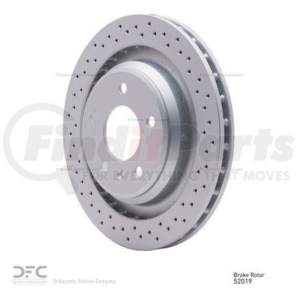 624-52019 by DYNAMIC FRICTION COMPANY - GEOSPEC Coated Rotor - Drilled