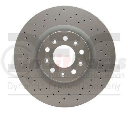 624-54055 by DYNAMIC FRICTION COMPANY - GEOSPEC Coated Rotor - Drilled
