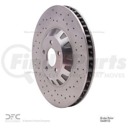 624-54081D by DYNAMIC FRICTION COMPANY - GEOSPEC Coated Rotor - Drilled