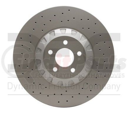 624-54080D by DYNAMIC FRICTION COMPANY - GEOSPEC Coated Rotor - Drilled