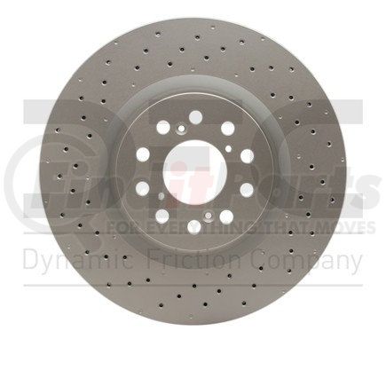 624-59065 by DYNAMIC FRICTION COMPANY - GEOSPEC Coated Rotor - Drilled