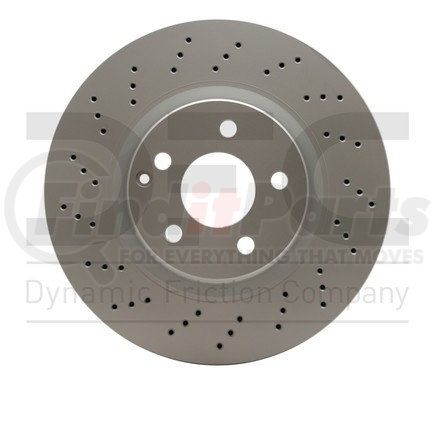 624-63033 by DYNAMIC FRICTION COMPANY - GEOSPEC Coated Rotor - Drilled