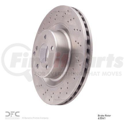624-63041 by DYNAMIC FRICTION COMPANY - GEOSPEC Coated Rotor - Drilled