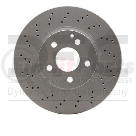 624-63052 by DYNAMIC FRICTION COMPANY - GEOSPEC Coated Rotor - Drilled