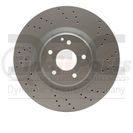 624-63044 by DYNAMIC FRICTION COMPANY - GEOSPEC Coated Rotor - Drilled