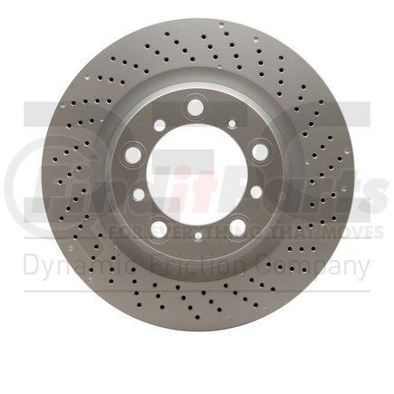 624-02109D by DYNAMIC FRICTION COMPANY - GEOSPEC Coated Rotor - Drilled