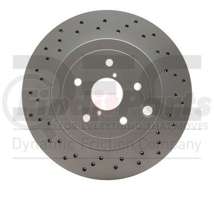 624-13042 by DYNAMIC FRICTION COMPANY - GEOSPEC Coated Rotor - Drilled