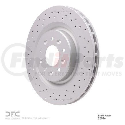 624-20016 by DYNAMIC FRICTION COMPANY - GEOSPEC Coated Rotor - Drilled