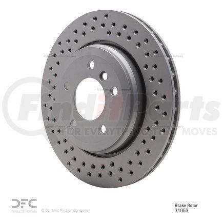 624-31053 by DYNAMIC FRICTION COMPANY - GEOSPEC Coated Rotor - Drilled