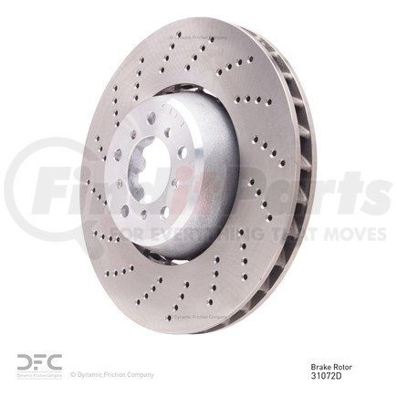 62431072D by DYNAMIC FRICTION COMPANY - DFC GEOSPEC Coated Rotor - Drilled