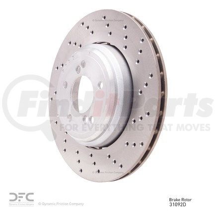 62431092D by DYNAMIC FRICTION COMPANY - DFC GEOSPEC Coated Rotor - Drilled