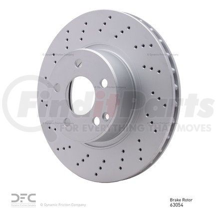 624-63054 by DYNAMIC FRICTION COMPANY - GEOSPEC Coated Rotor - Drilled