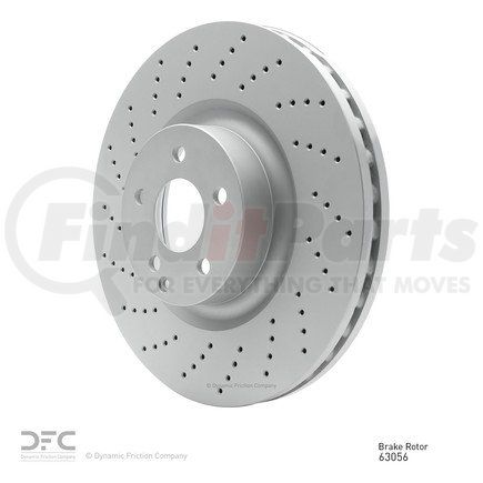 624-63056 by DYNAMIC FRICTION COMPANY - GEOSPEC Coated Rotor - Drilled
