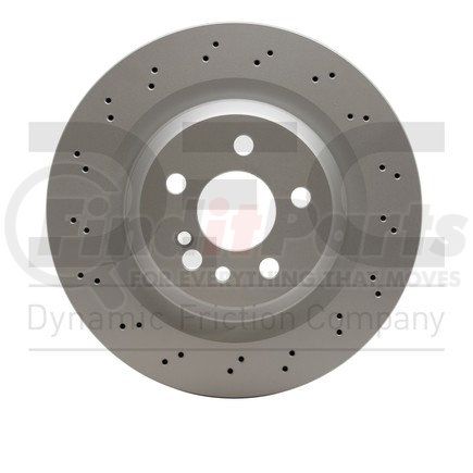 624-63057 by DYNAMIC FRICTION COMPANY - GEOSPEC Coated Rotor - Drilled