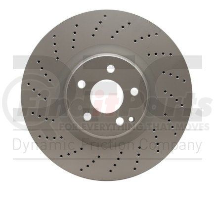 624-63058 by DYNAMIC FRICTION COMPANY - GEOSPEC Coated Rotor - Drilled