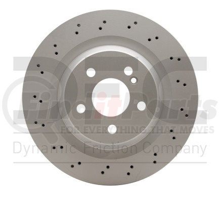 624-63062 by DYNAMIC FRICTION COMPANY - GEOSPEC Coated Rotor - Drilled
