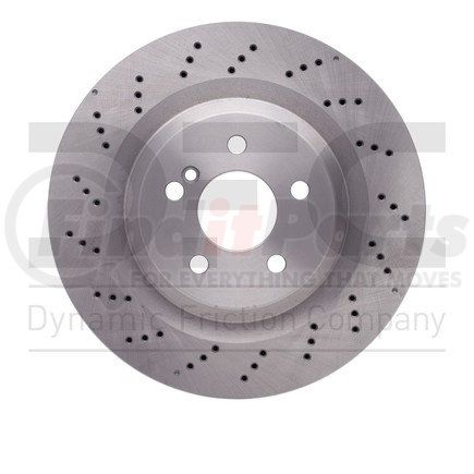 624-63061 by DYNAMIC FRICTION COMPANY - DFC GEOSPEC Coated Rotor - Drilled