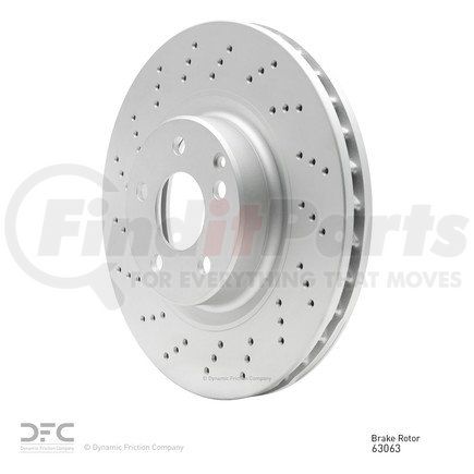 624-63063 by DYNAMIC FRICTION COMPANY - GEOSPEC Coated Rotor - Drilled