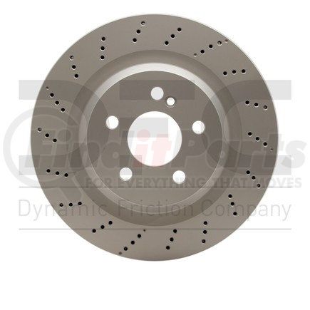 624-63076 by DYNAMIC FRICTION COMPANY - GEOSPEC Coated Rotor - Drilled