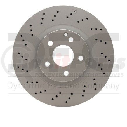 624-63079 by DYNAMIC FRICTION COMPANY - GEOSPEC Coated Rotor - Drilled