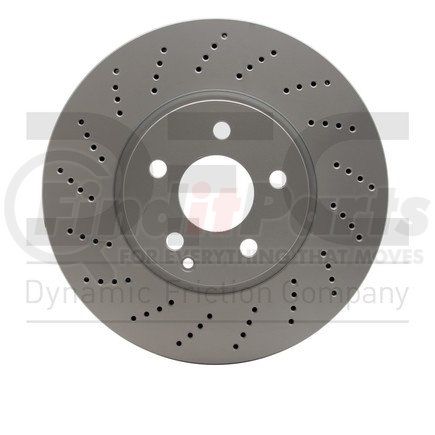 624-63085 by DYNAMIC FRICTION COMPANY - GEOSPEC Coated Rotor - Drilled